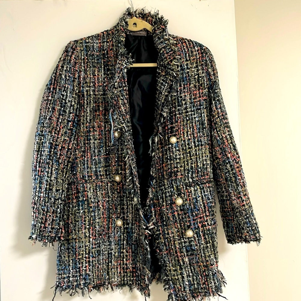 Women’s tweed blazer/ jacket size medium